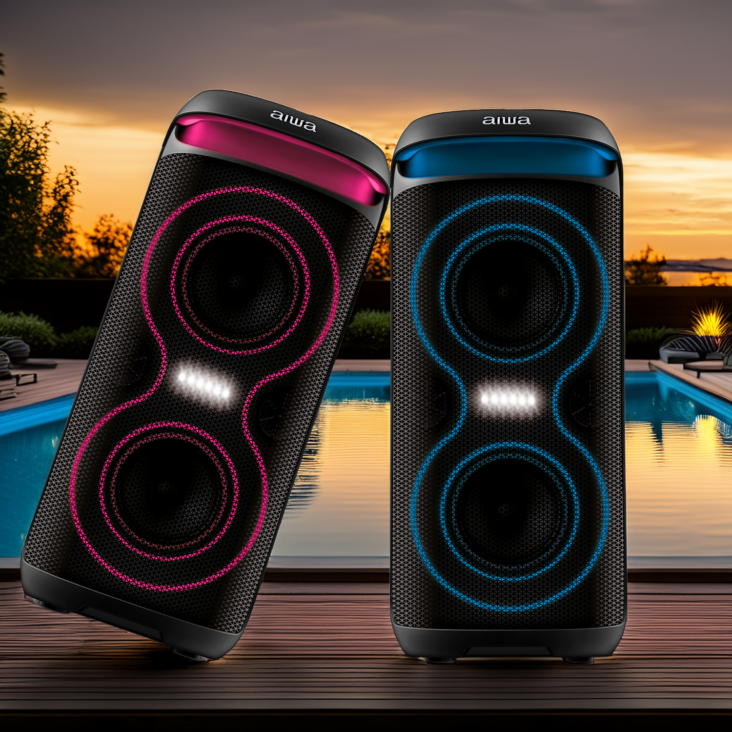 Caixa De Som Amplificada Party Box Aiwa Aws-pb-08 Bluetooth Caixa De Som Amplificada Party Box Aiwa Aws-pb-08 Bluetooth